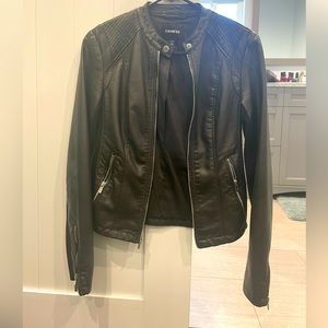 Express vegan leather moto jacket XS